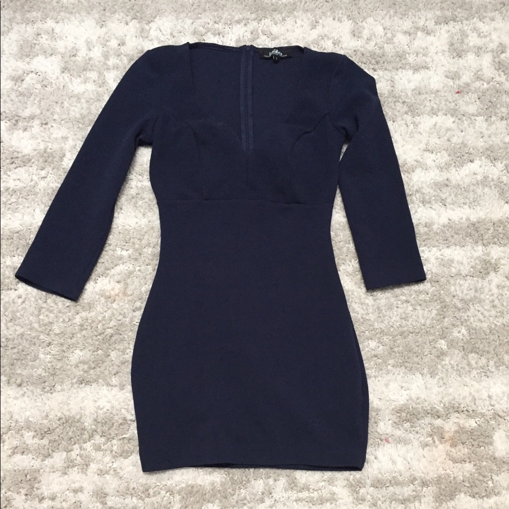 lulus navy blue bodycon dress